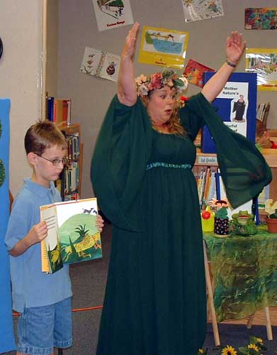 Photograph of Mother Nature with a helper.